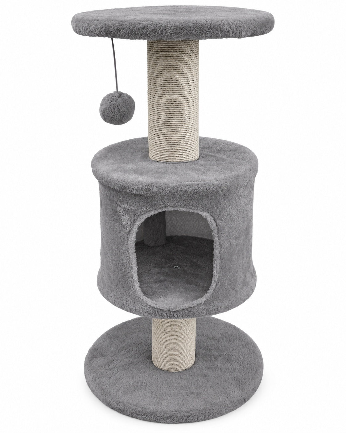 Rascador 2 pisos Gris claro 33x33x74 cm