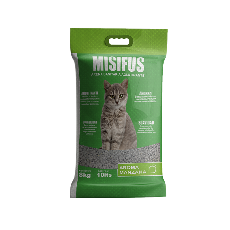 Arena Aglutinante Misifus aroma Manzana (8 Kilos)