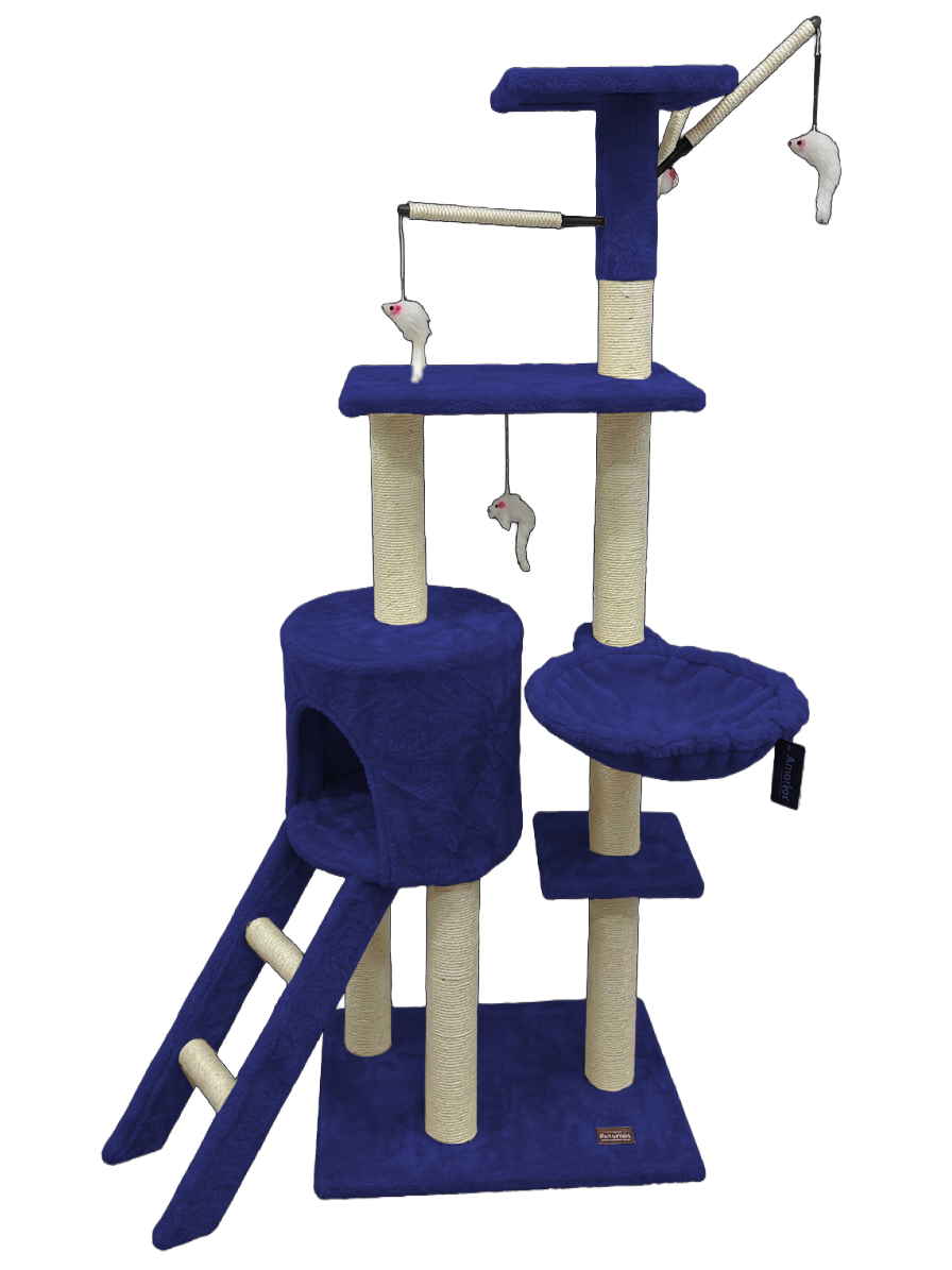 Rascador Árbol Six 138 cm Azul Marino