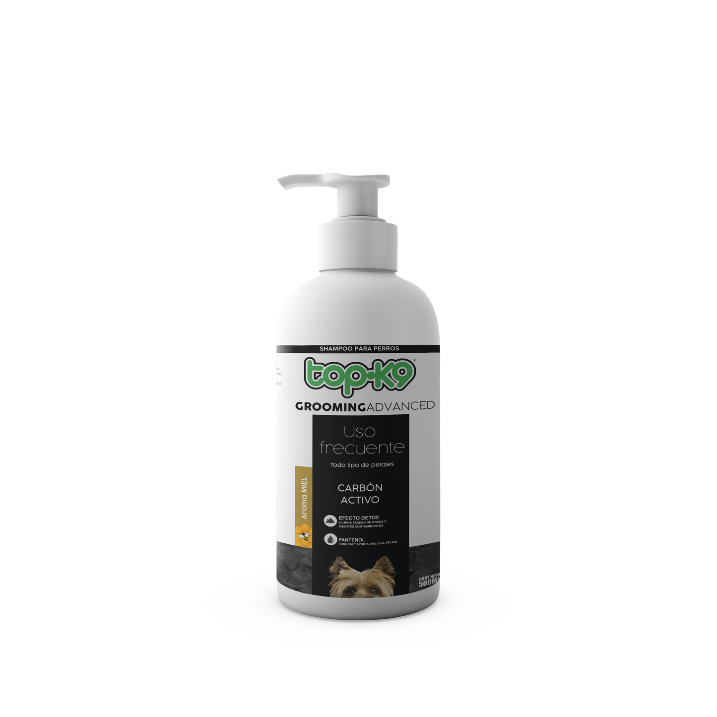 Shampoo Uso frecuente Carbón activo/Pantenol Aroma Miel