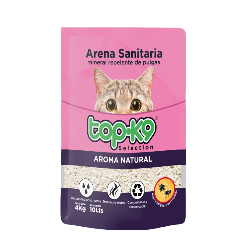 Arena Sanitaria Mineral Repelente de pulgas y garrapatas