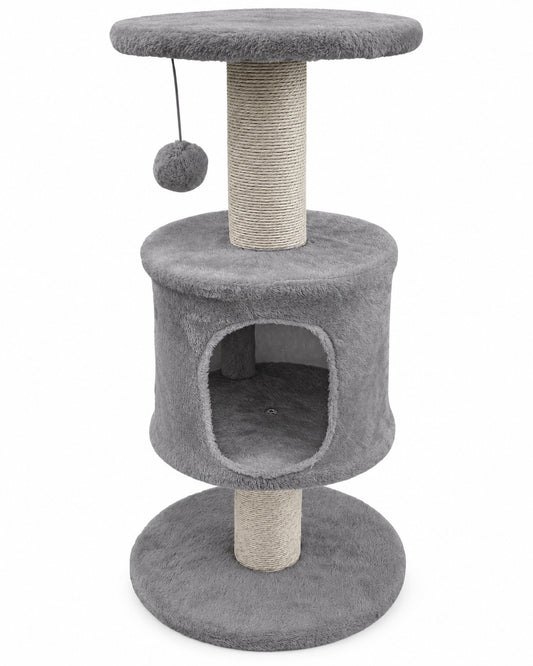 Rascador 2 pisos Gris claro 33x33x74 cm