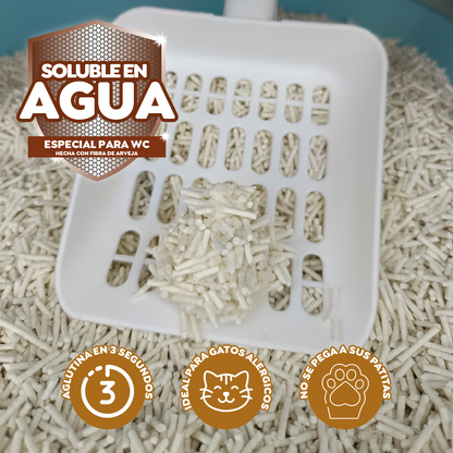 Arena Sanitaria TopK9 Selection Tofu Aglutinante Aroma Natural 3 kg / 6 L