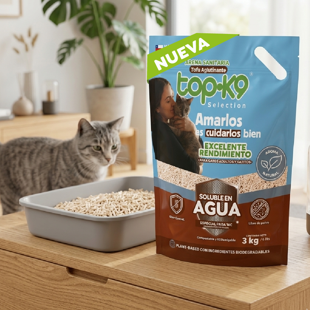 Arena Sanitaria TopK9 Selection Tofu Aglutinante Aroma Natural 3 kg / 6 L
