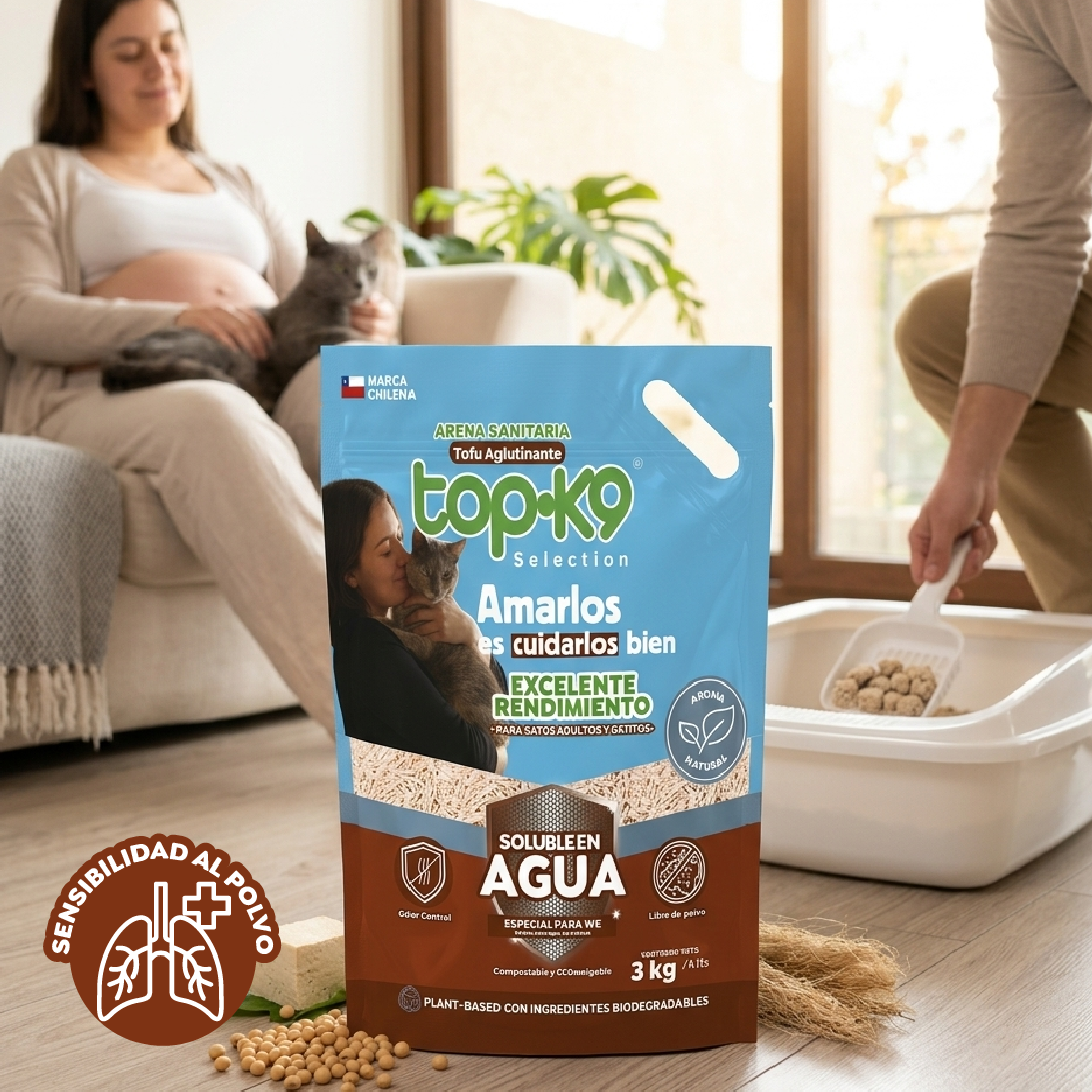 Arena Sanitaria TopK9 Selection Tofu Aglutinante Aroma Natural 3 kg / 6 L
