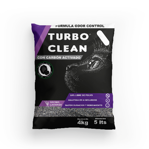 Arena Aglutinante Turbo Clean aroma Lavanda (4 Kilos)