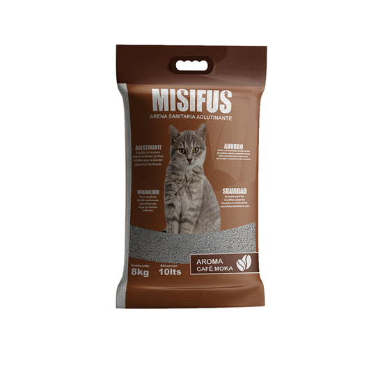 Arena Aglutinante Misifus aroma Café Moka (8 Kilos)