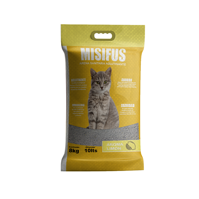 Arena Aglutinante Misifus aroma Limón (8 Kilos)