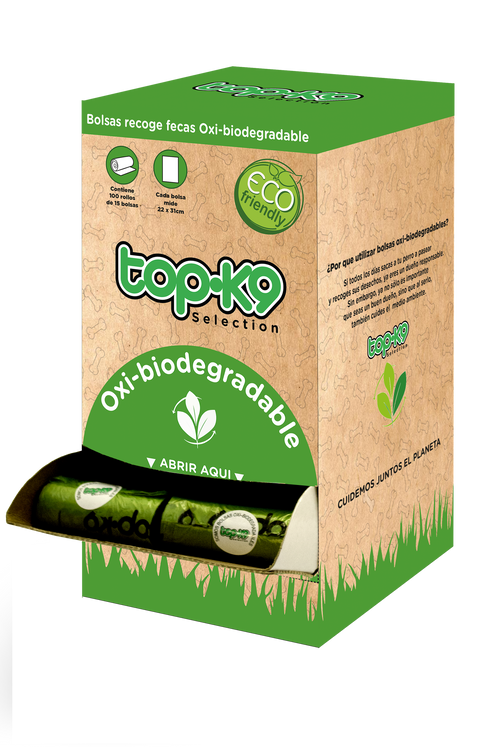 Dispensador 100 Rollos Bolsas Oxi-Biodegradables