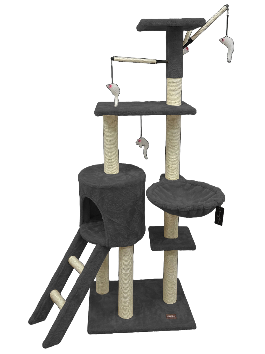 Rascador Árbol Six 138 cm gris oscuro