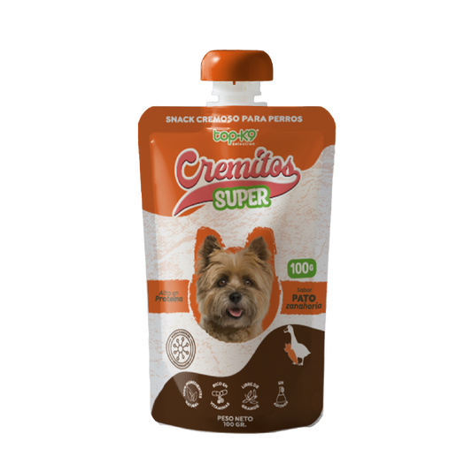 Snack Cremitos Super 100 g Pato/zanahoria (perro)