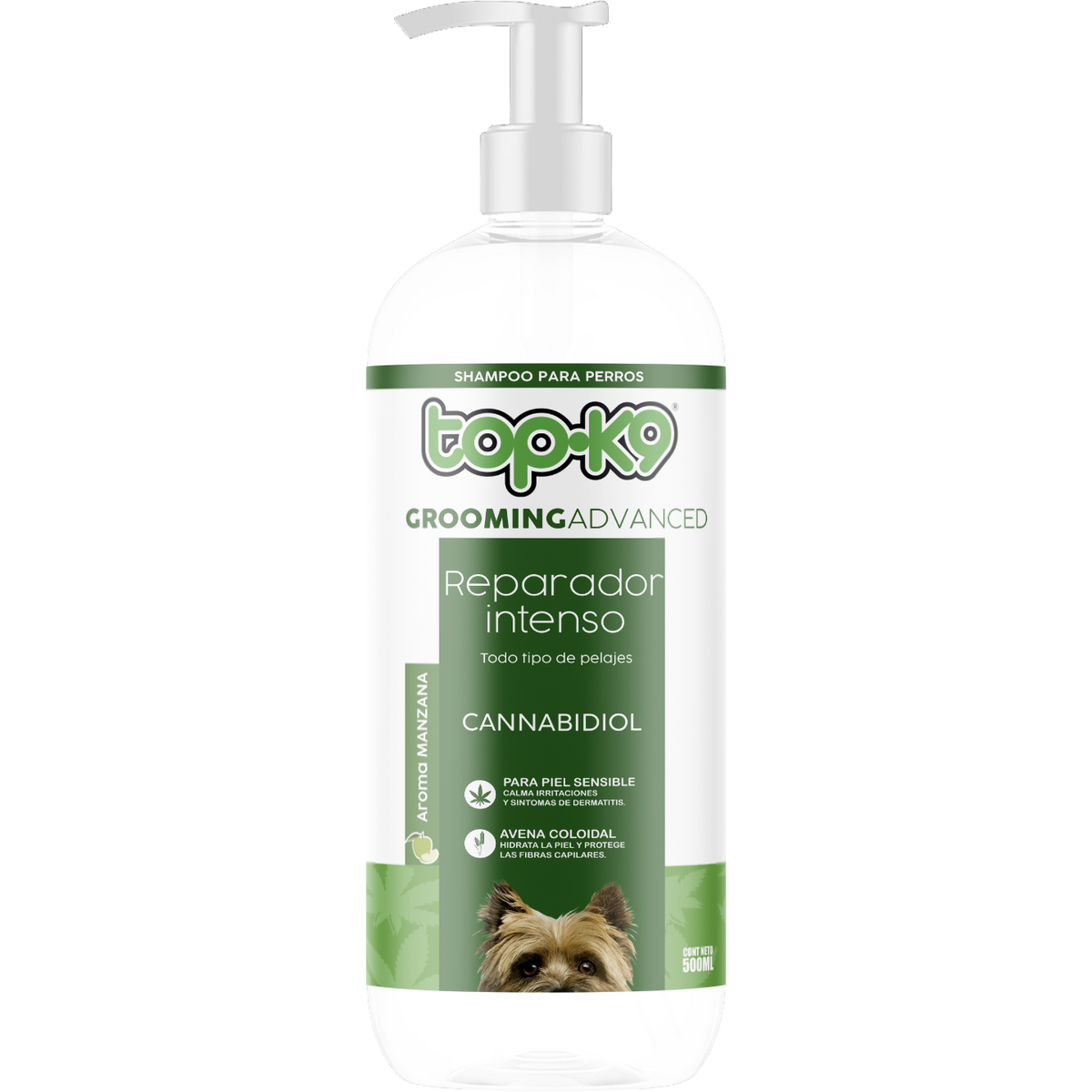 Shampoo Reparador Cannabidiol/Avena coloidal (aroma Manzana) 500 ml