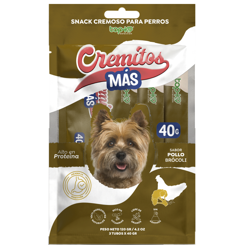 Snack Cremitos Más 40 g Pollo/brócoli (perro)
