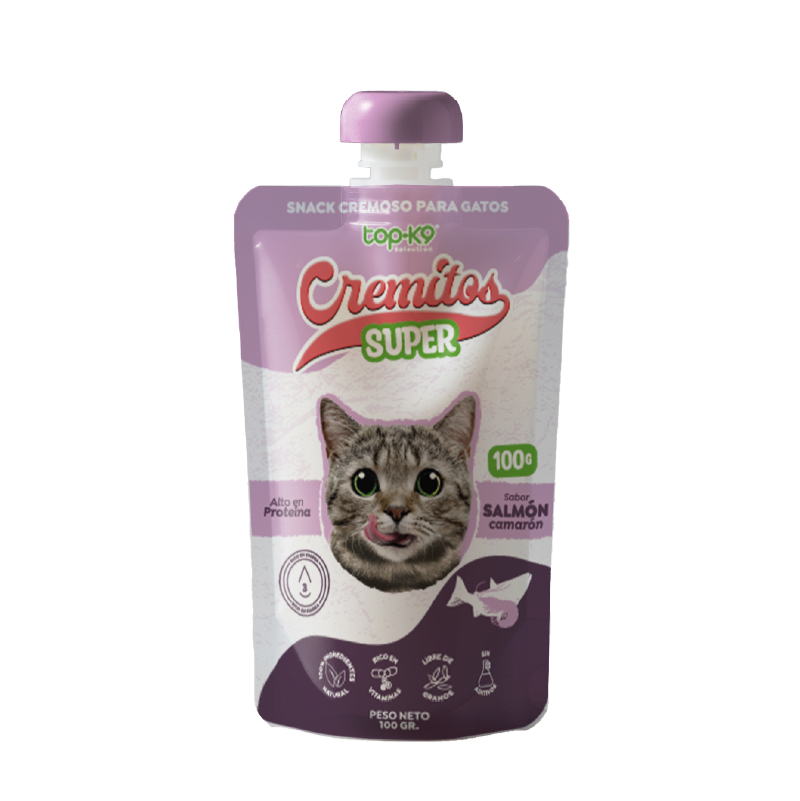 Snack Cremitos Super 100 g Salmón/camarón (gato)