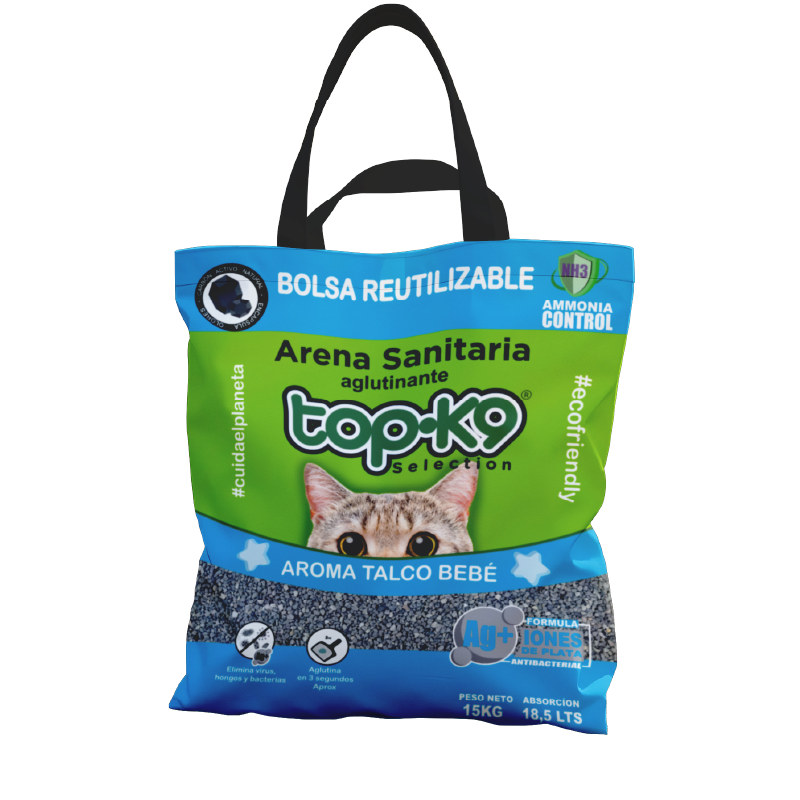 Topk9 Aglutinante 15 kg Bolsa Reutilizable Talco de bebé