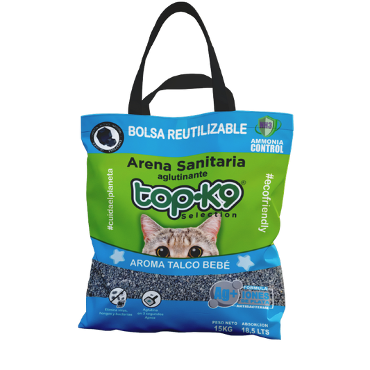 Topk9 Aglutinante 15 kg Bolsa Reutilizable Talco de bebé