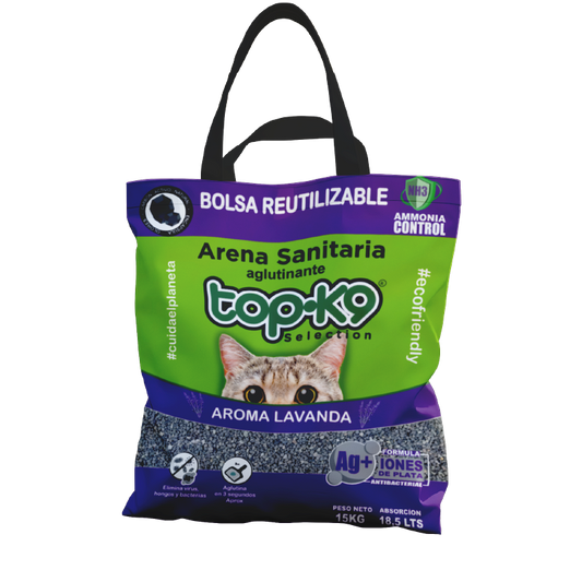Topk9 Aglutinante 15 kg Bolsa Reutilizable Lavanda