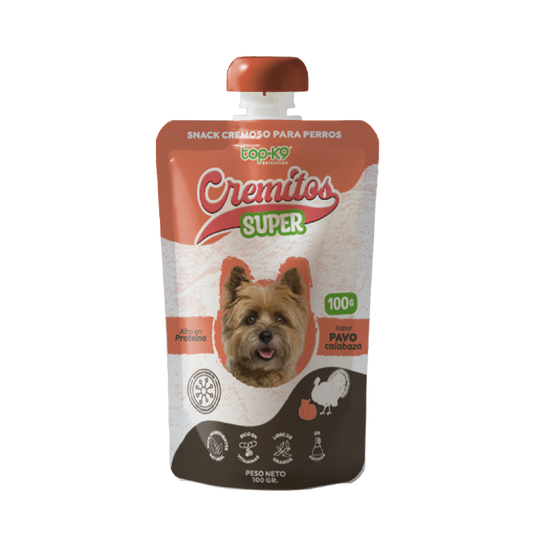 Snack Cremitos Super 100 g Pavo/calabaza (perro)