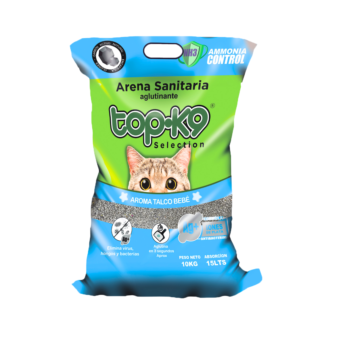 Topk9 Aglutinante 10 kg Talco de bebé
