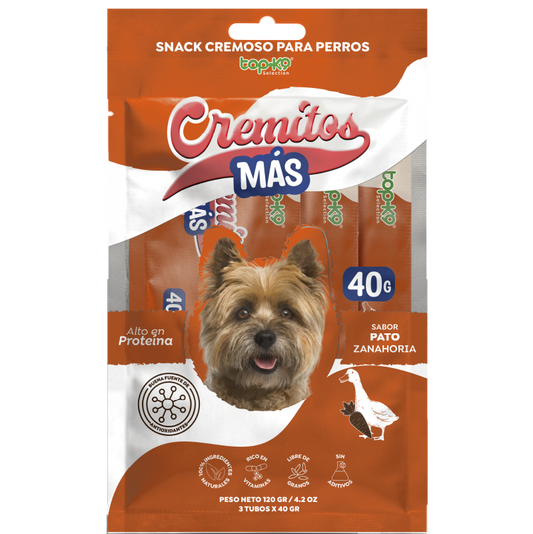 Snack Cremitos Más 40 g Pato/Zanahoria (perro)
