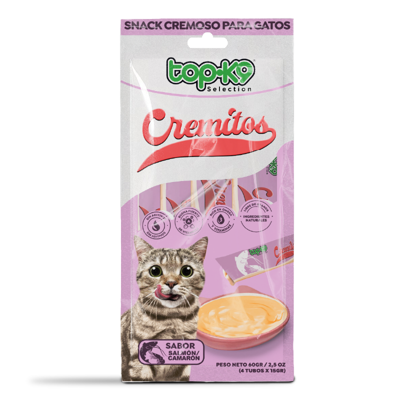 Snack Cremitos 15 g Salmón/camarón (gato)