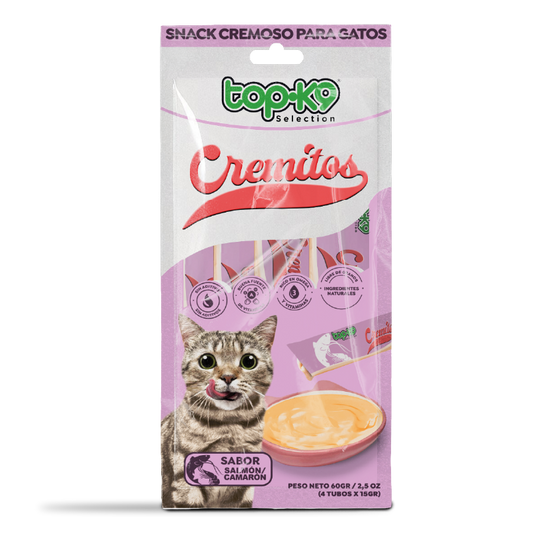 Snack Cremitos 15 g Salmón/camarón (gato)