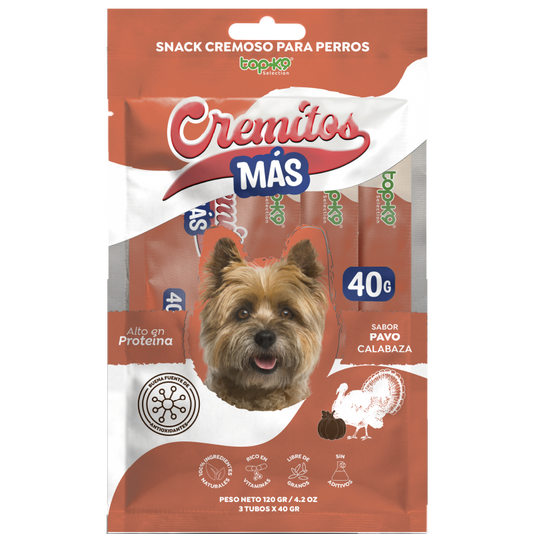 Snack Cremitos Más 40 g Pavo/Calabaza (perro)