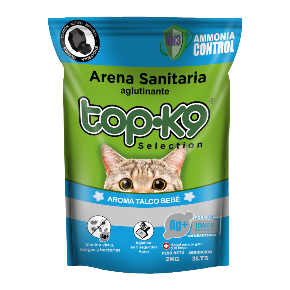 Topk9 Aglutinante 4 kg Talco de bebé