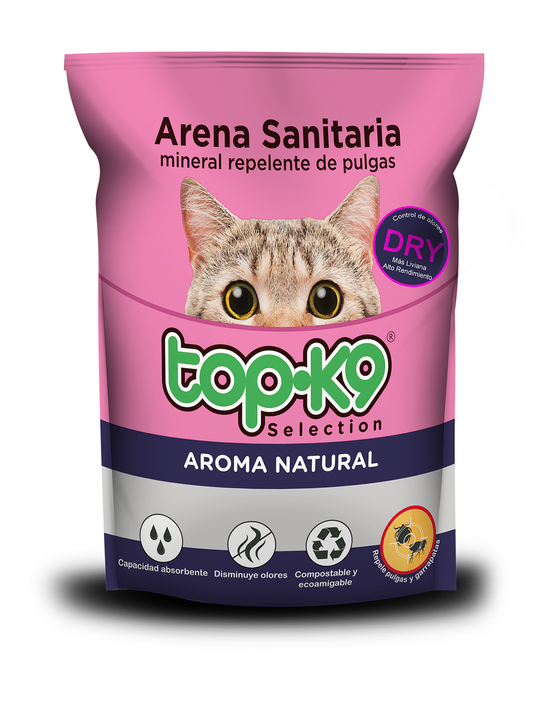 Arena Sanitaria Mineral Repelente de pulgas y garrapatas