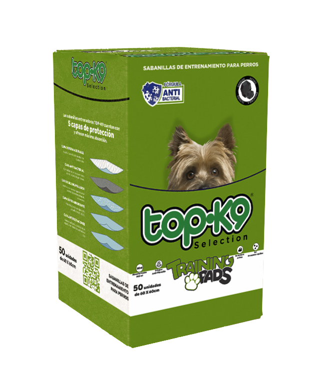 Sabanilla Topk9 Carbón Activo 60x60 Dispensador 50 unidades