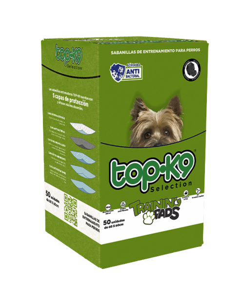 Sabanilla Topk9 Carbón Activo 60x60 Dispensador 50 unidades