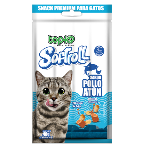 Snack SoftRoll Sabor Pollo y Atún (Gato) 40gr