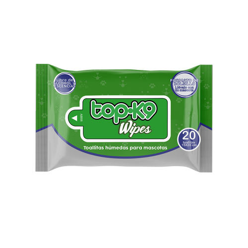 Wipes Topk9 Toallitas húmedas Sachet 20 unidades
