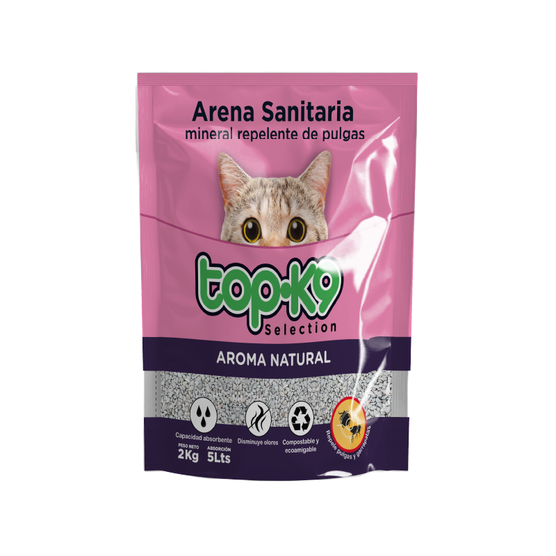 Arena Sanitaria Mineral Repelente de pulgas y garrapatas