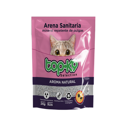 Arena Sanitaria Mineral Repelente de pulgas y garrapatas
