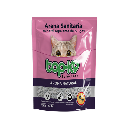 Arena Sanitaria Mineral Repelente de pulgas y garrapatas
