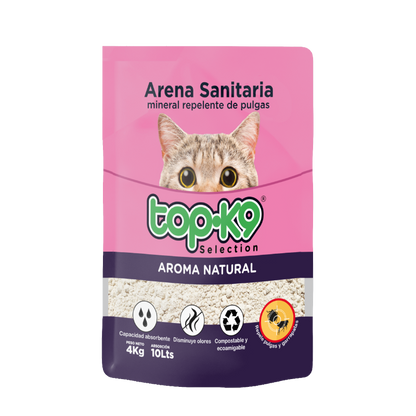 Arena Sanitaria Mineral Repelente de pulgas y garrapatas