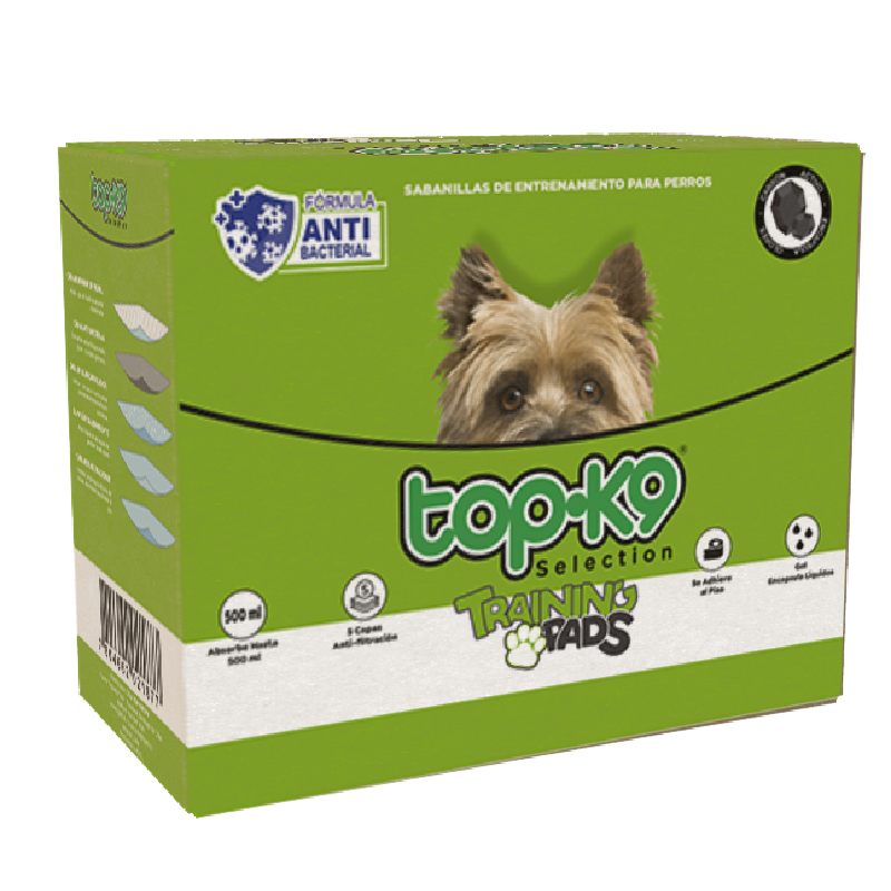 Sabanilla Topk9 Carbón Activo 60x60 Dispensador 100 undidades
