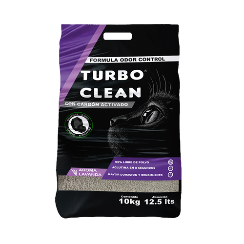 Arena Aglutinante Turbo Clean aroma Lavanda (10 Kilos)
