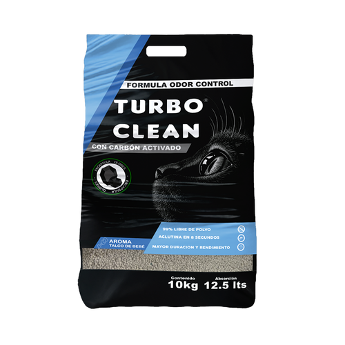 Arena Aglutinante Turbo Clean aroma Talco de bebé (10 kilos)