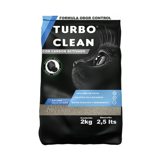 Arena Aglutinante Turbo Clean aroma Talco de bebé